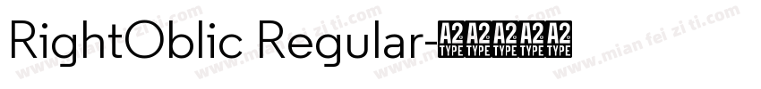 RightOblic Regular字体转换